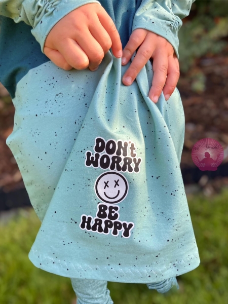Bügelbild - "DON`T WORRY BE HAPPY"